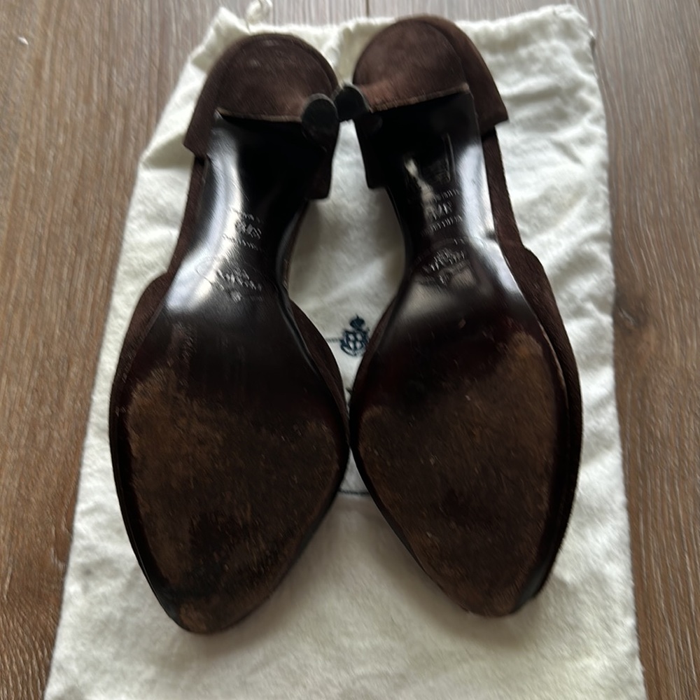 Prada brown suede d’orsay pumps - Picture 4 of 8